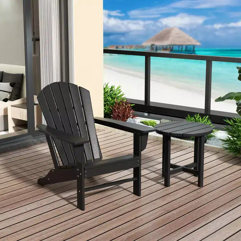 Fauteuil Adirondack d'extérieur WestinTrends Dylan en PEHD avec table d'appoint (ensemble de 2 pièces)