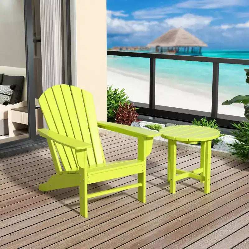 Fauteuil Adirondack d'extérieur WestinTrends Dylan en PEHD avec table d'appoint (ensemble de 2 pièces)