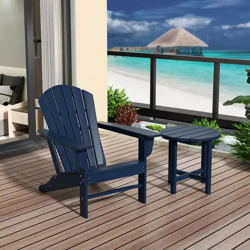 Fauteuil Adirondack d'extérieur WestinTrends Dylan en PEHD avec table d'appoint (ensemble de 2 pièces)