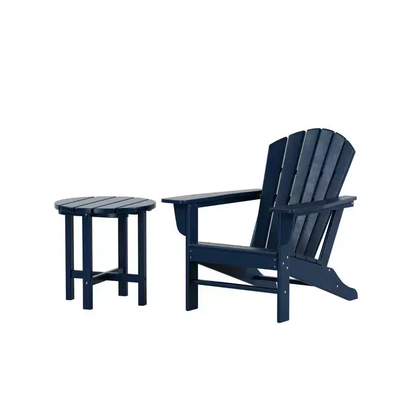 Fauteuil Adirondack d'extérieur WestinTrends Dylan en PEHD avec table d'appoint (ensemble de 2 pièces)