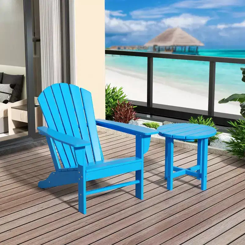 Fauteuil Adirondack d'extérieur WestinTrends Dylan en PEHD avec table d'appoint (ensemble de 2 pièces)
