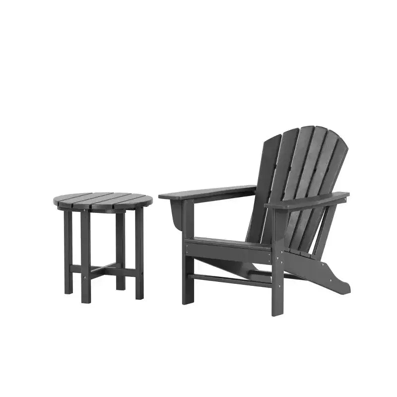 Fauteuil Adirondack d'extérieur WestinTrends Dylan en PEHD avec table d'appoint (ensemble de 2 pièces)