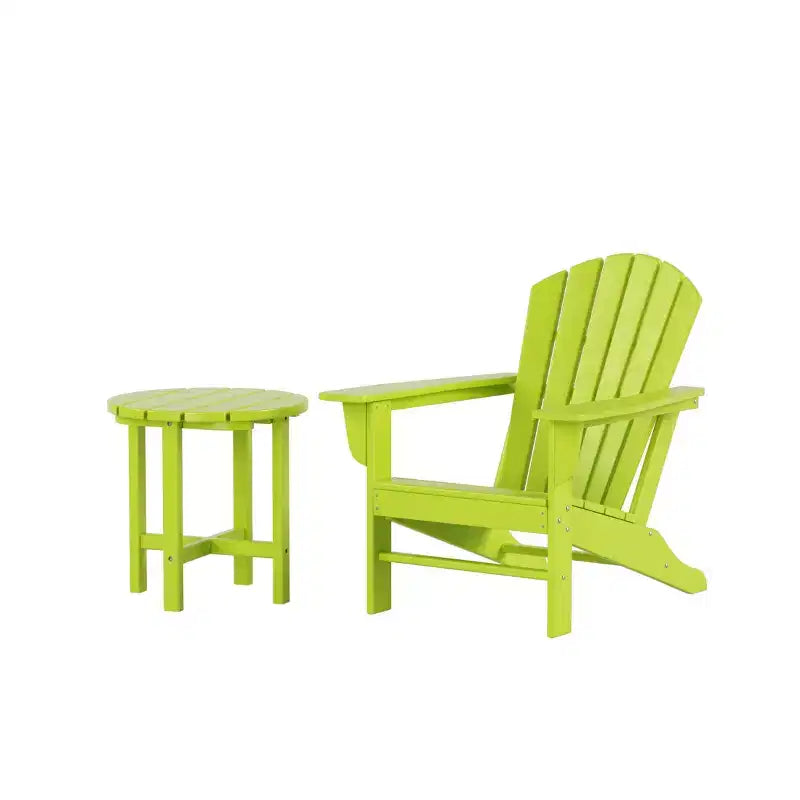 Sedia Adirondack da esterno WestinTrends Dylan in HDPE con tavolino (set da 2 pezzi)
