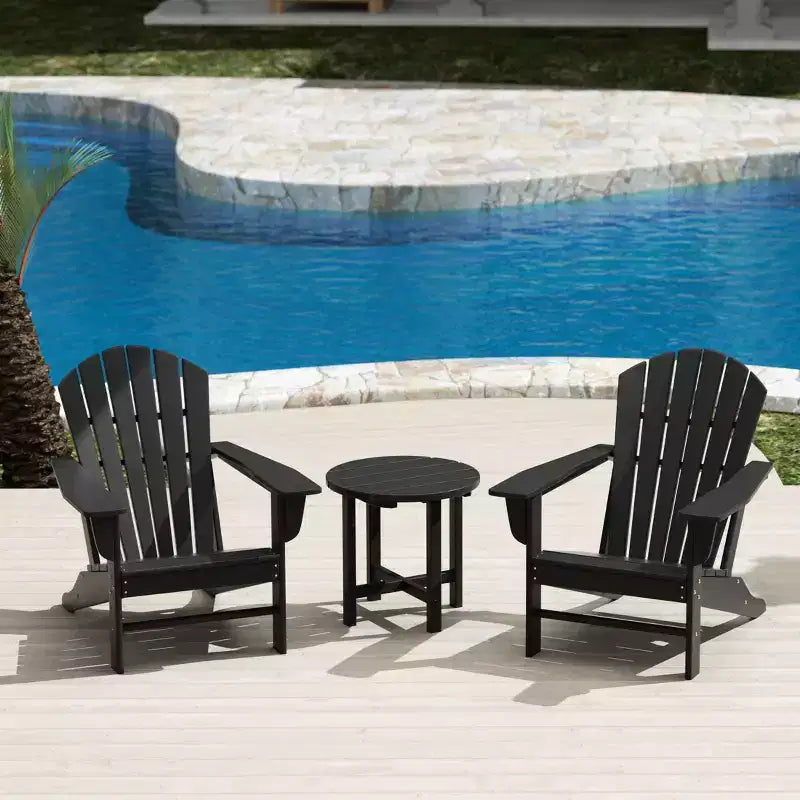 WestinTrends Dylan Set da conversazione Adirondack da esterno in HDPE (3 pezzi)