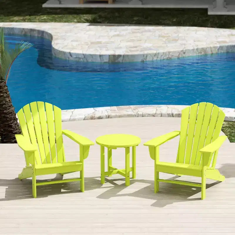 WestinTrends Dylan Set da conversazione Adirondack da esterno in HDPE (3 pezzi)