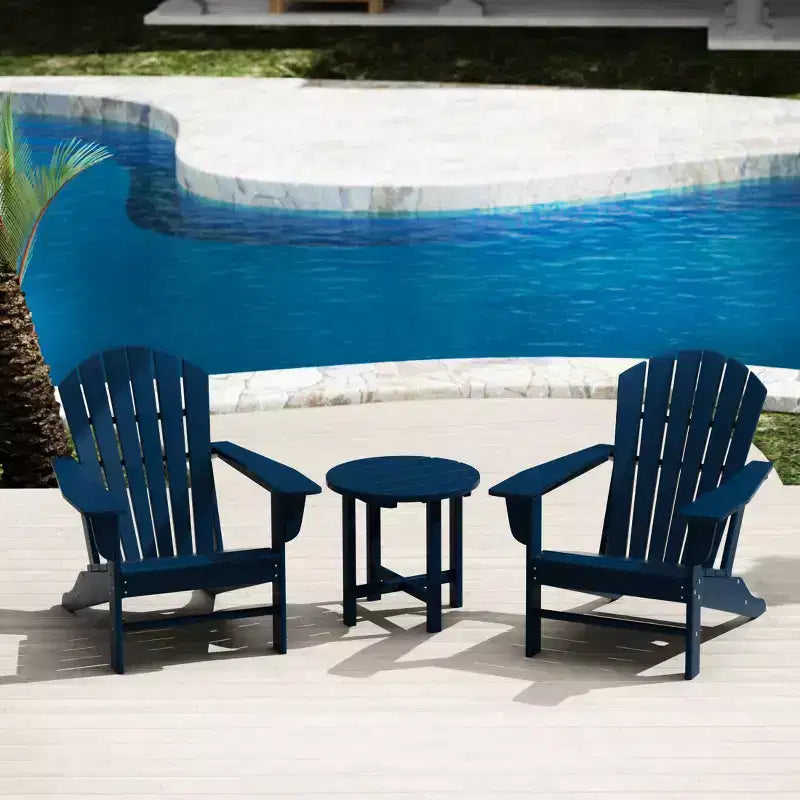 WestinTrends Dylan Set da conversazione Adirondack da esterno in HDPE (3 pezzi)