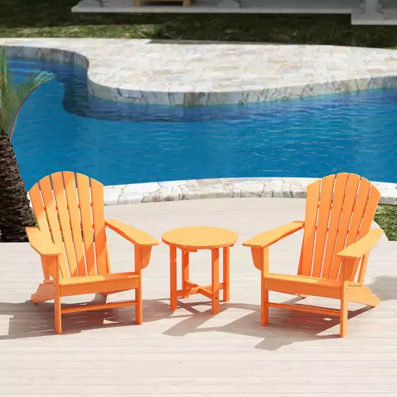 WestinTrends Dylan Set da conversazione Adirondack da esterno in HDPE (3 pezzi)