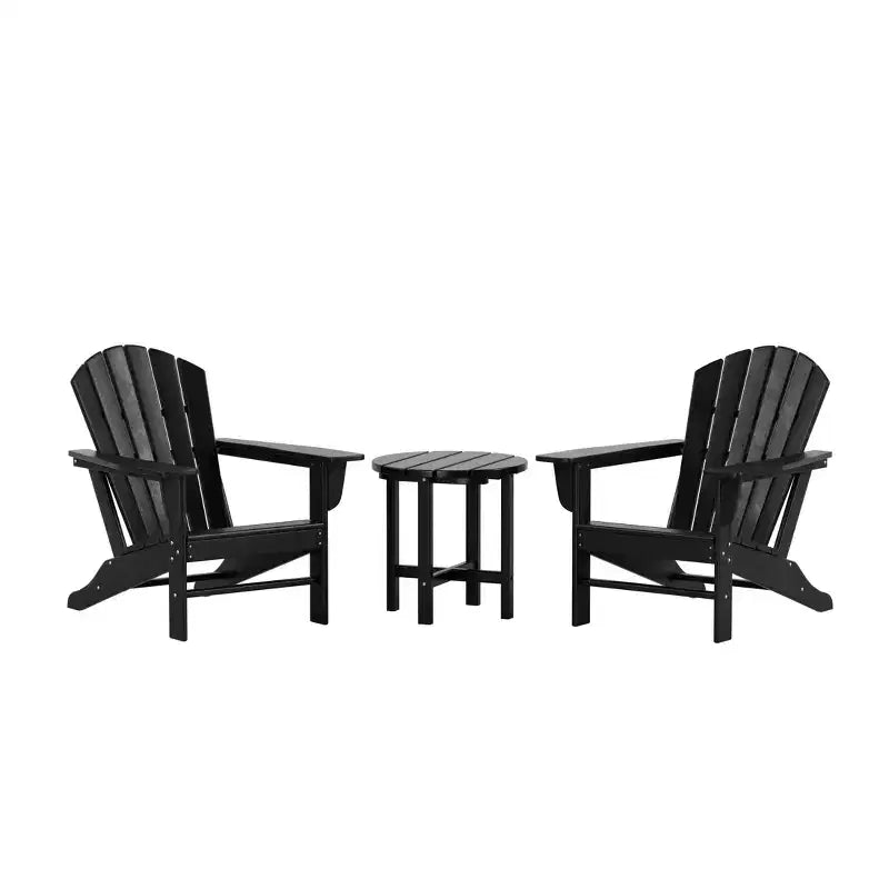 WestinTrends Dylan Set da conversazione Adirondack da esterno in HDPE (3 pezzi)