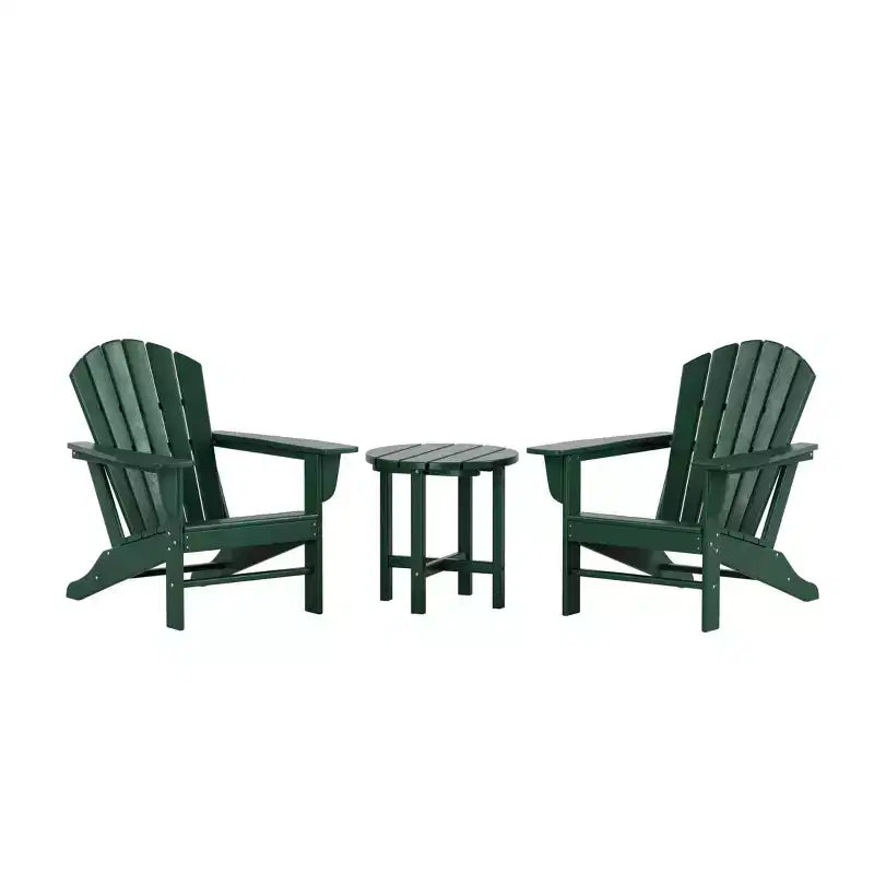 WestinTrends Dylan Set da conversazione Adirondack da esterno in HDPE (3 pezzi)