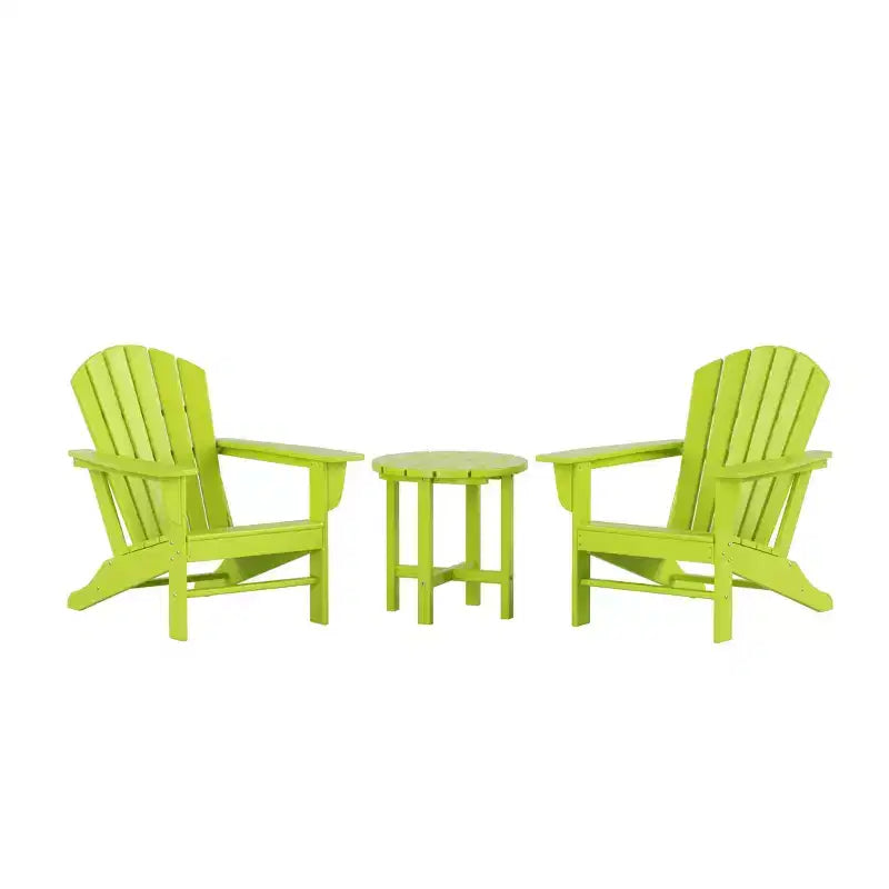 WestinTrends Dylan Set da conversazione Adirondack da esterno in HDPE (3 pezzi)