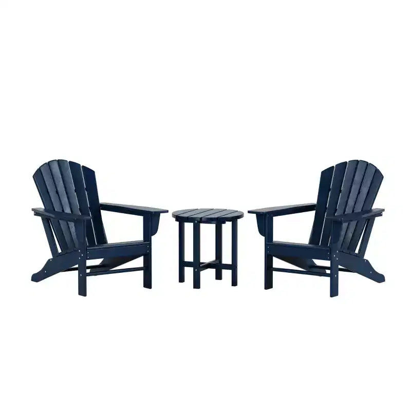 WestinTrends Dylan Set da conversazione Adirondack da esterno in HDPE (3 pezzi)
