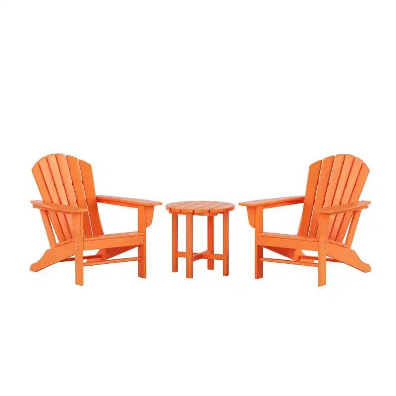 WestinTrends Dylan Set da conversazione Adirondack da esterno in HDPE (3 pezzi)