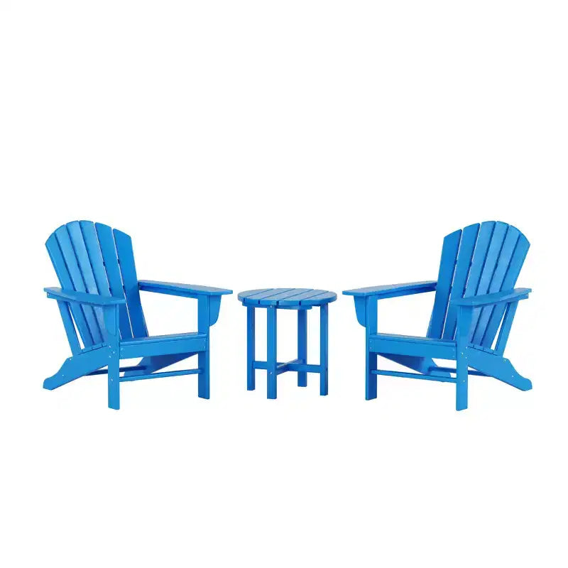 WestinTrends Dylan Set da conversazione Adirondack da esterno in HDPE (3 pezzi)