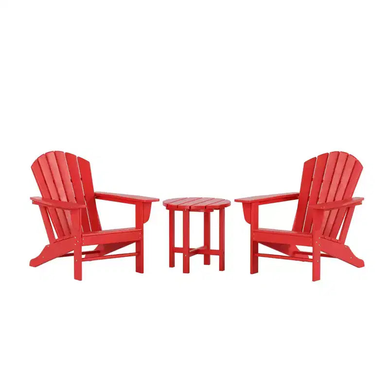 WestinTrends Dylan Set da conversazione Adirondack da esterno in HDPE (3 pezzi)