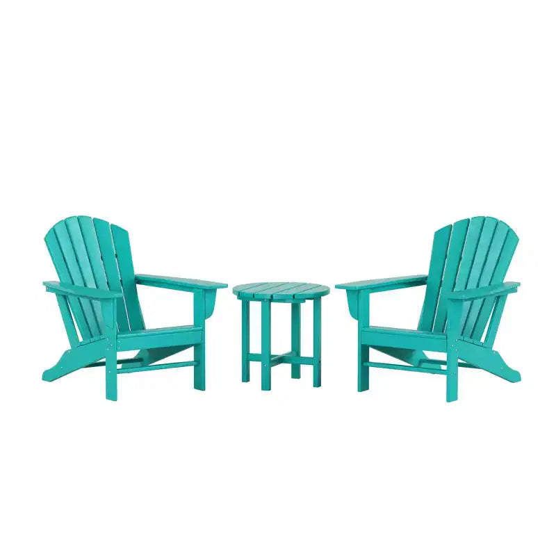 WestinTrends Dylan Set da conversazione Adirondack da esterno in HDPE (3 pezzi)