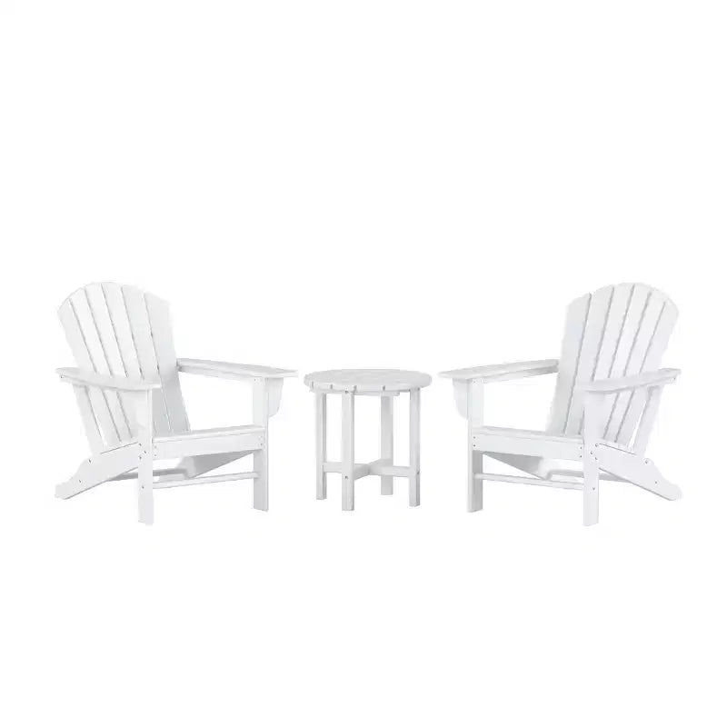 WestinTrends Dylan Set da conversazione Adirondack da esterno in HDPE (3 pezzi)