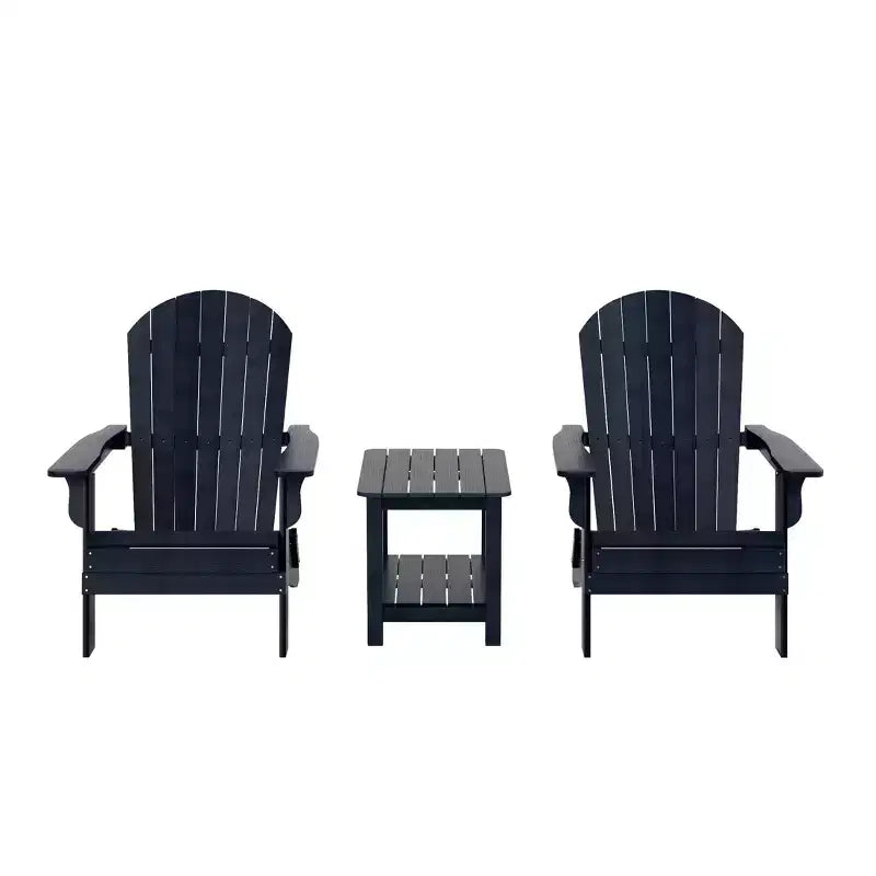 WestinTrends Toscane HIPS - Ensemble de conversation Adirondack pliant pour patio (3 pièces)