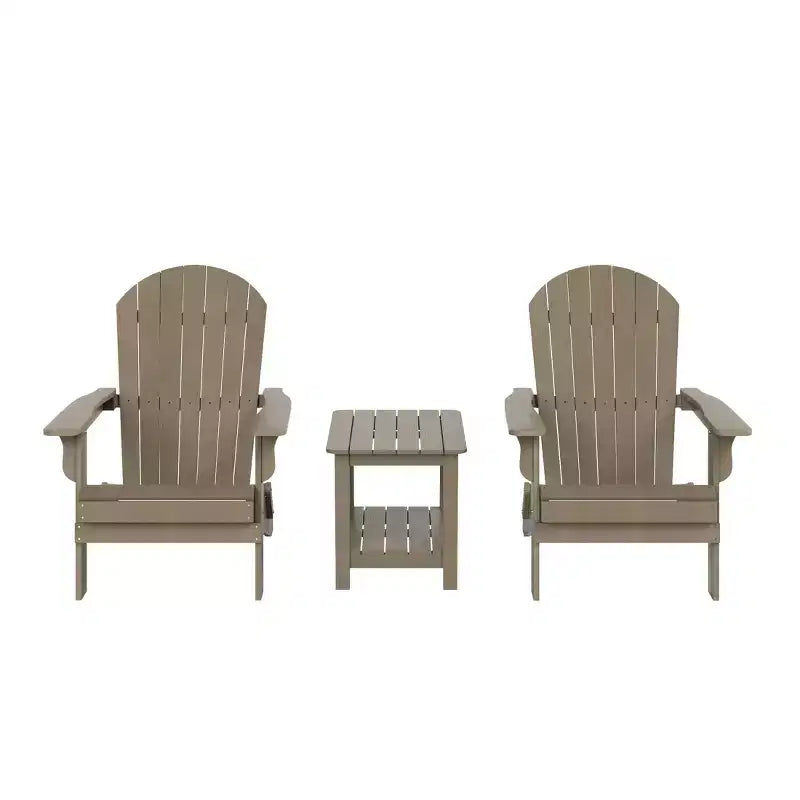 WestinTrends Toscane HIPS - Ensemble de conversation Adirondack pliant pour patio (3 pièces)