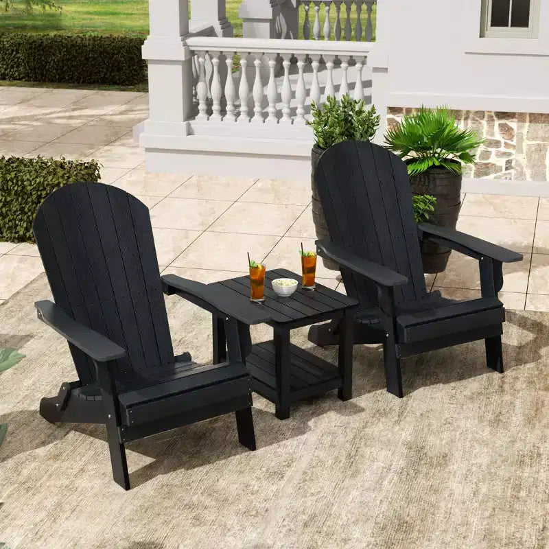 WestinTrends Toscane HIPS - Ensemble de conversation Adirondack pliant pour patio (3 pièces)