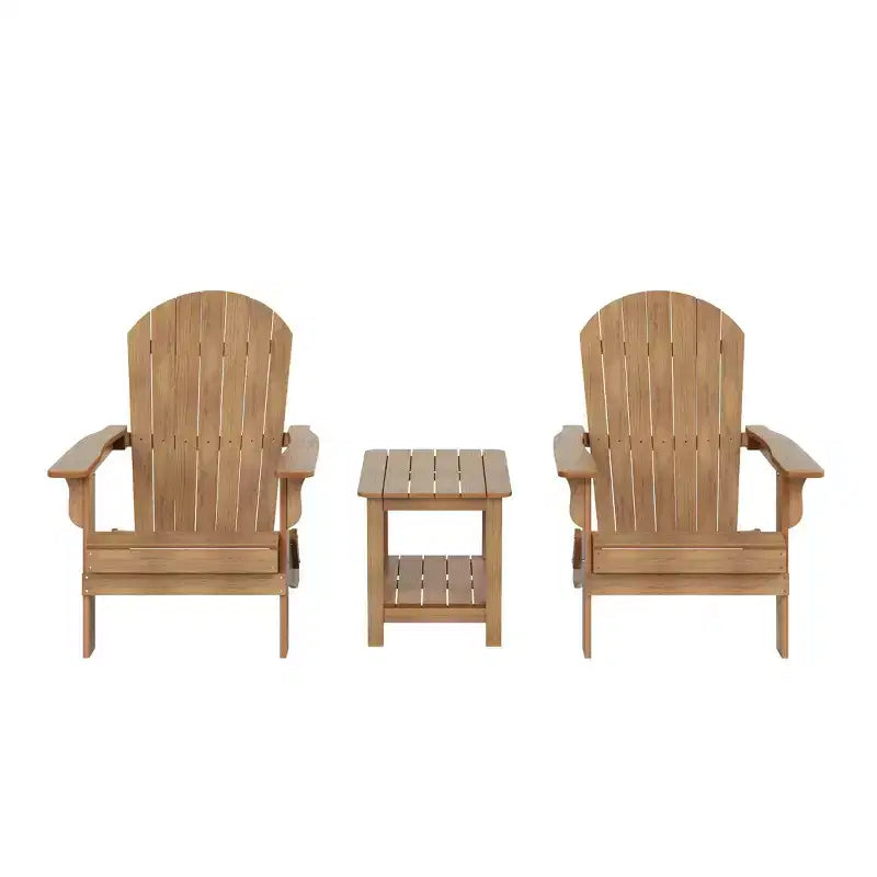 WestinTrends Toscane HIPS - Ensemble de conversation Adirondack pliant pour patio (3 pièces)