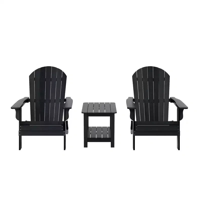 WestinTrends Toscane HIPS - Ensemble de conversation Adirondack pliant pour patio (3 pièces)