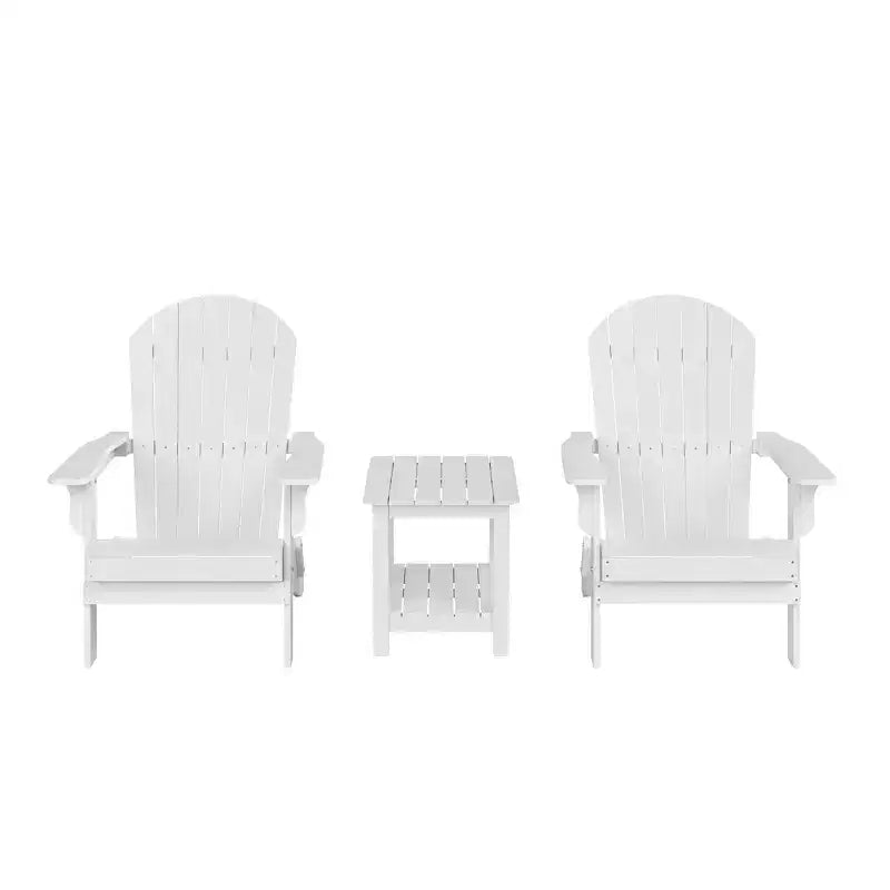 WestinTrends Toscane HIPS - Ensemble de conversation Adirondack pliant pour patio (3 pièces)