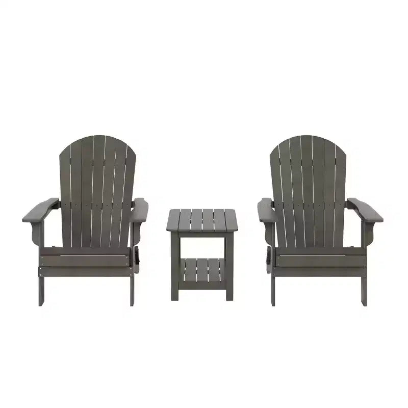 WestinTrends Toscane HIPS - Ensemble de conversation Adirondack pliant pour patio (3 pièces)