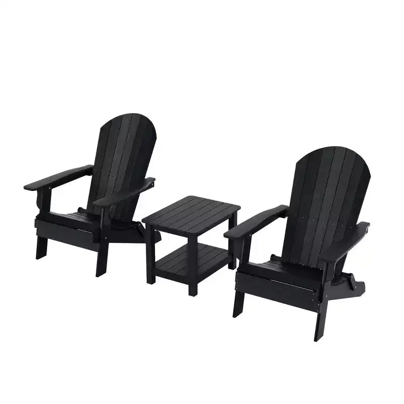 WestinTrends Tuscany HIPS -Outdoor Patio Folding Adirondack Conversation Set (3-Piece)