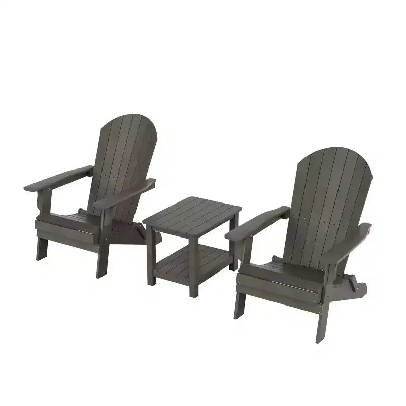 WestinTrends Tuscany HIPS - Set da conversazione pieghevole per patio esterno Adirondack (3 pezzi)