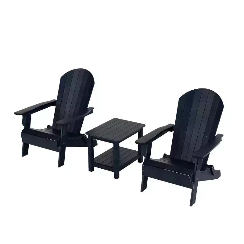 WestinTrends Tuscany HIPS - Set da conversazione pieghevole per patio esterno Adirondack (3 pezzi)