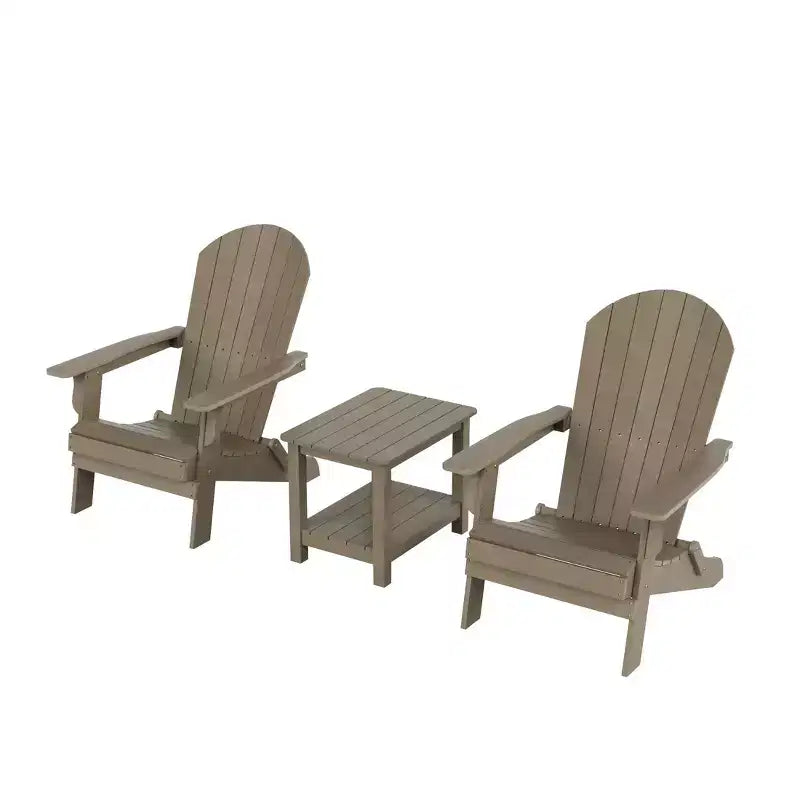 WestinTrends Tuscany HIPS - Set da conversazione pieghevole per patio esterno Adirondack (3 pezzi)