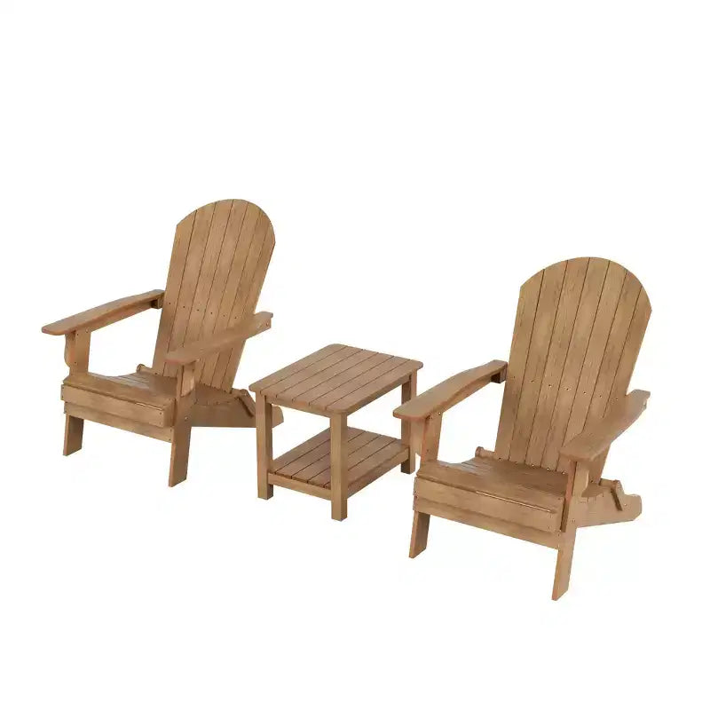 WestinTrends Tuscany HIPS - Set da conversazione pieghevole per patio esterno Adirondack (3 pezzi)