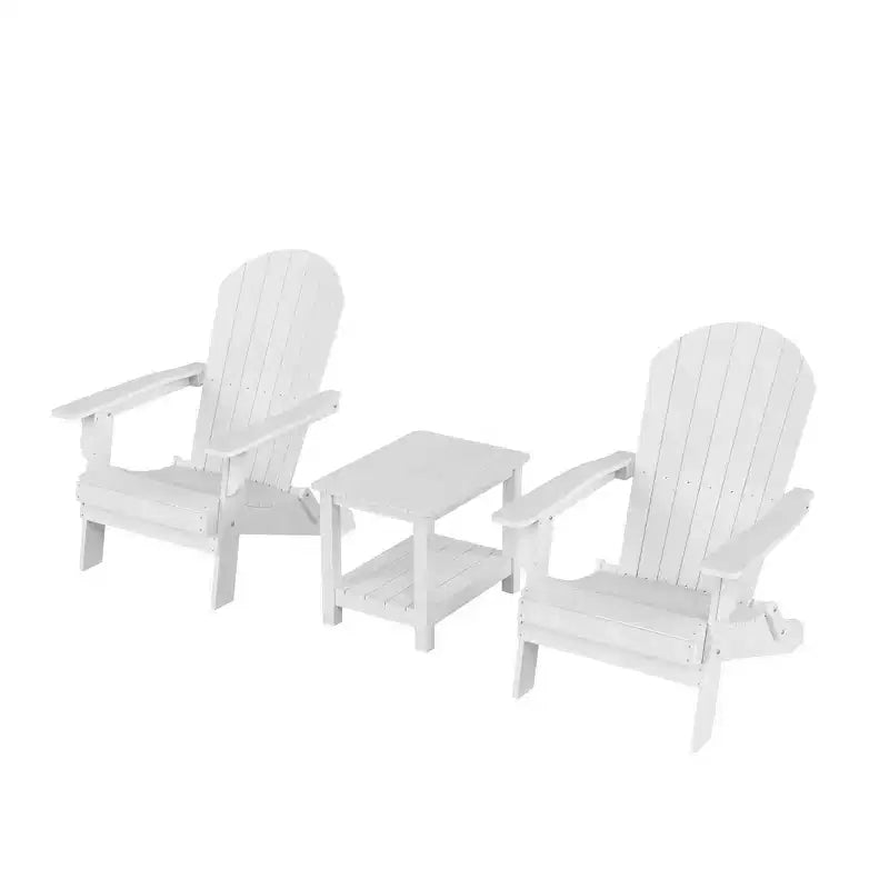 WestinTrends Tuscany HIPS - Set da conversazione pieghevole per patio esterno Adirondack (3 pezzi)