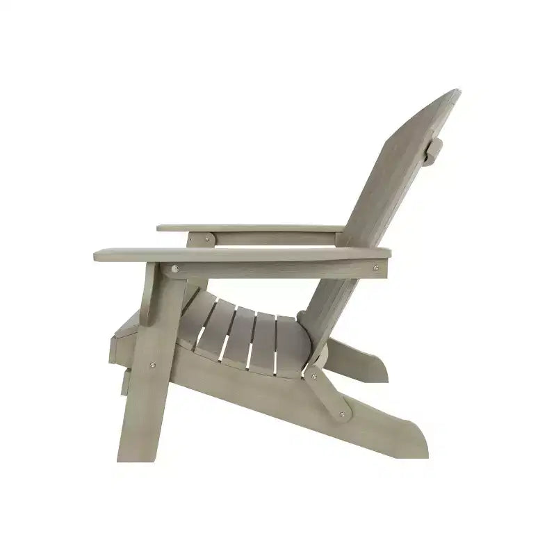 WestinTrends Toscana Sedia Adirondack Pieghevole da Esterno in HIPS con Poggiapiedi e Tavolino (3 Pezzi)