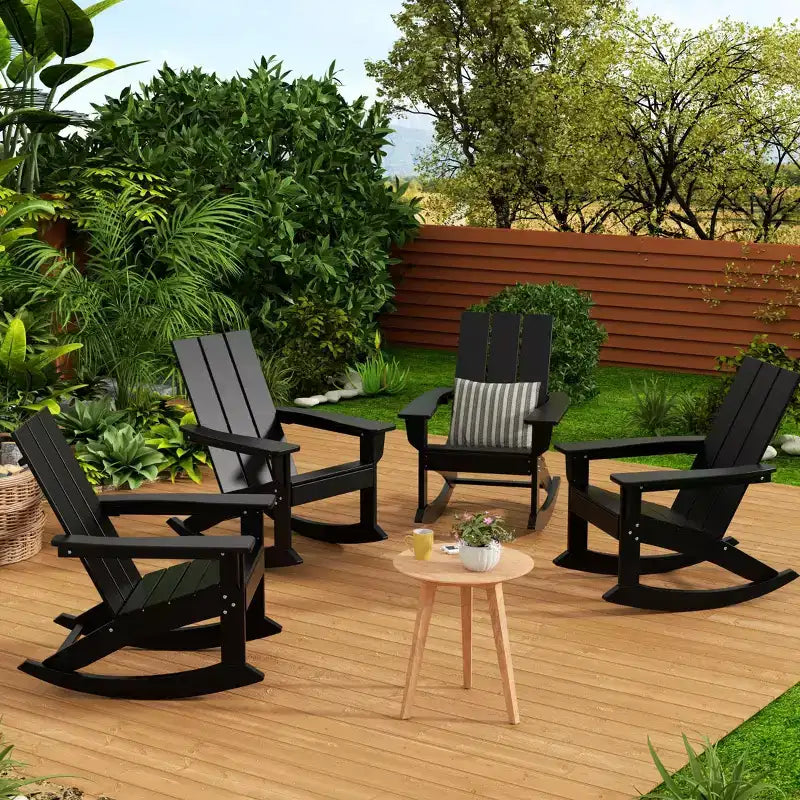 WestinTrends Sedia a dondolo moderna Adirondack da esterno (Set di 4)