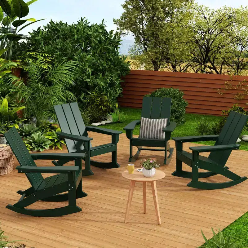 WestinTrends Sedia a dondolo moderna Adirondack da esterno (Set di 4)