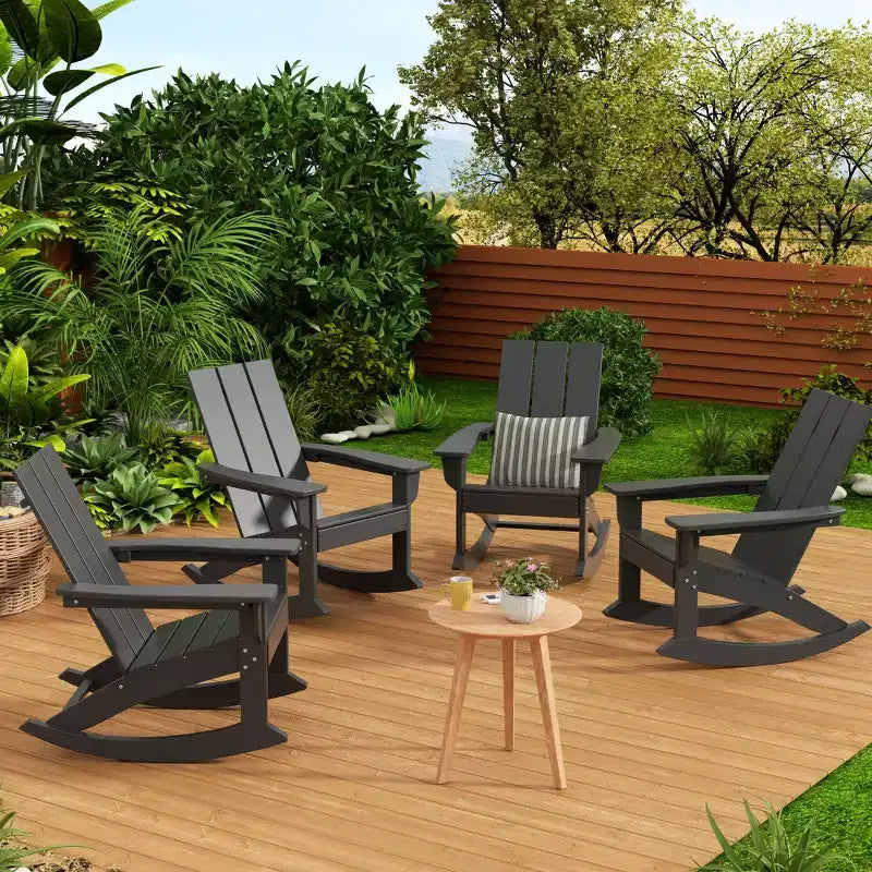 WestinTrends Sedia a dondolo moderna Adirondack da esterno (Set di 4)