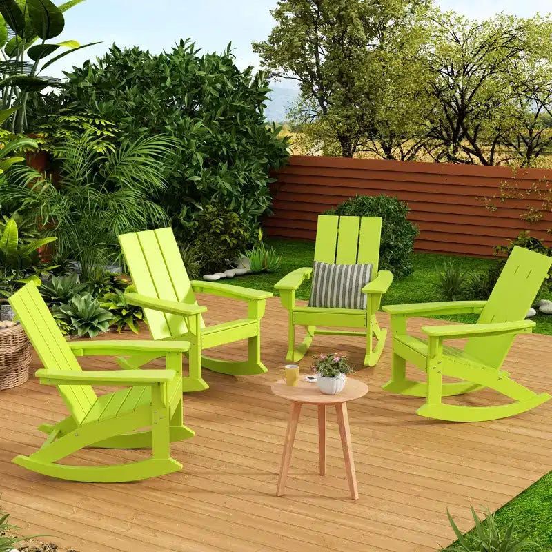 WestinTrends Sedia a dondolo moderna Adirondack da esterno (Set di 4)
