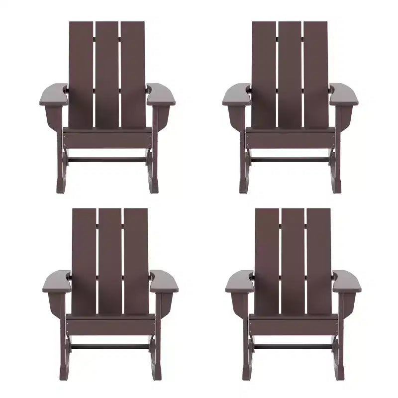 WestinTrends Sedia a dondolo moderna Adirondack da esterno (Set di 4)