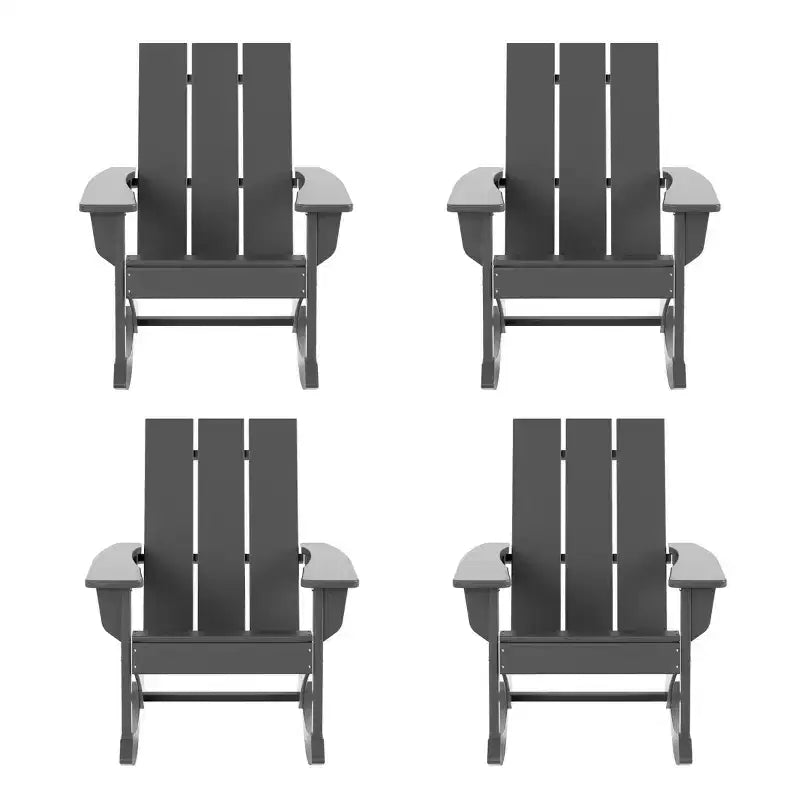 WestinTrends Sedia a dondolo moderna Adirondack da esterno (Set di 4)