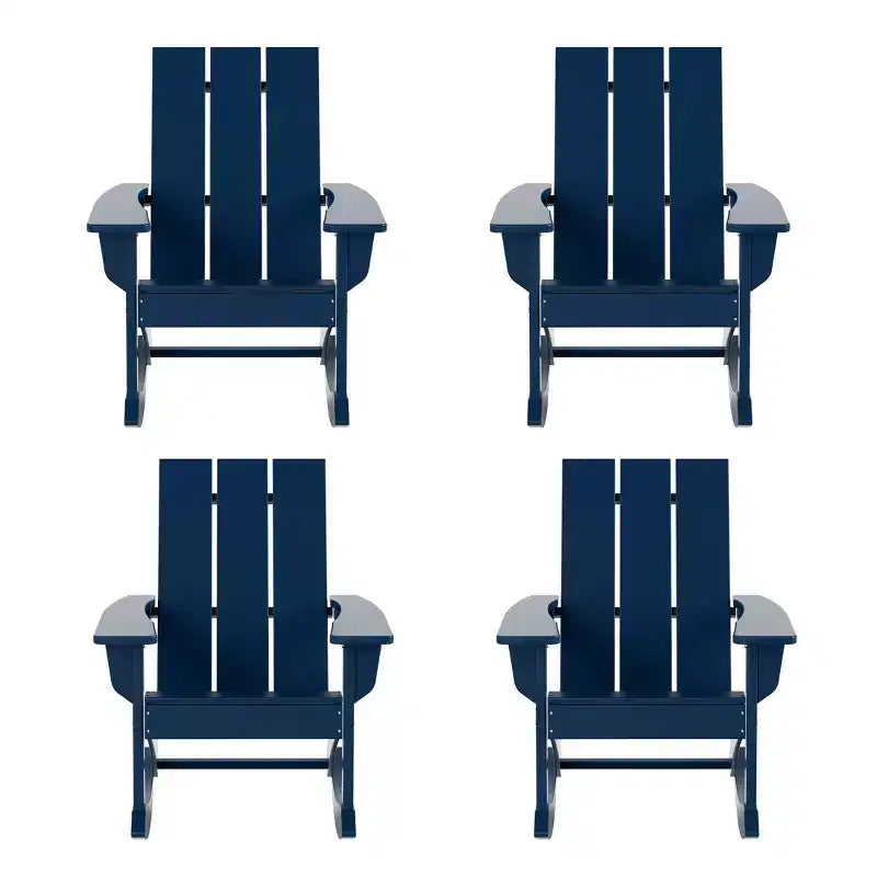 WestinTrends Sedia a dondolo moderna Adirondack da esterno (Set di 4)