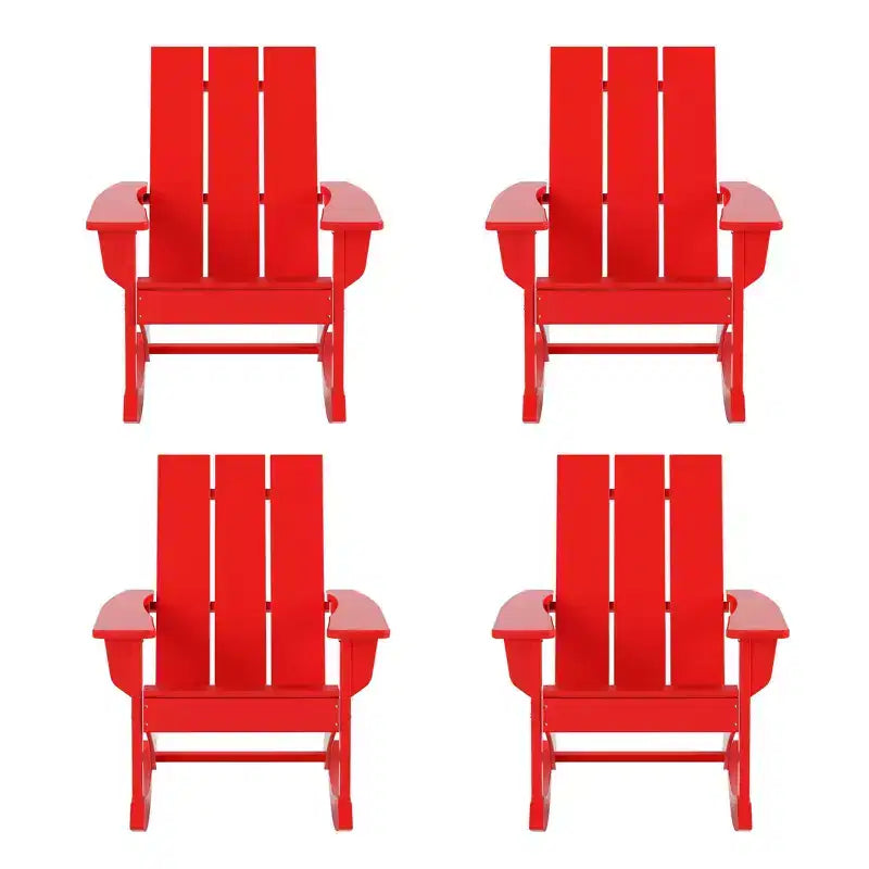 WestinTrends Sedia a dondolo moderna Adirondack da esterno (Set di 4)