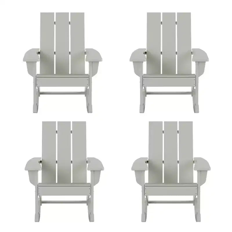 WestinTrends Sedia a dondolo moderna Adirondack da esterno (Set di 4)