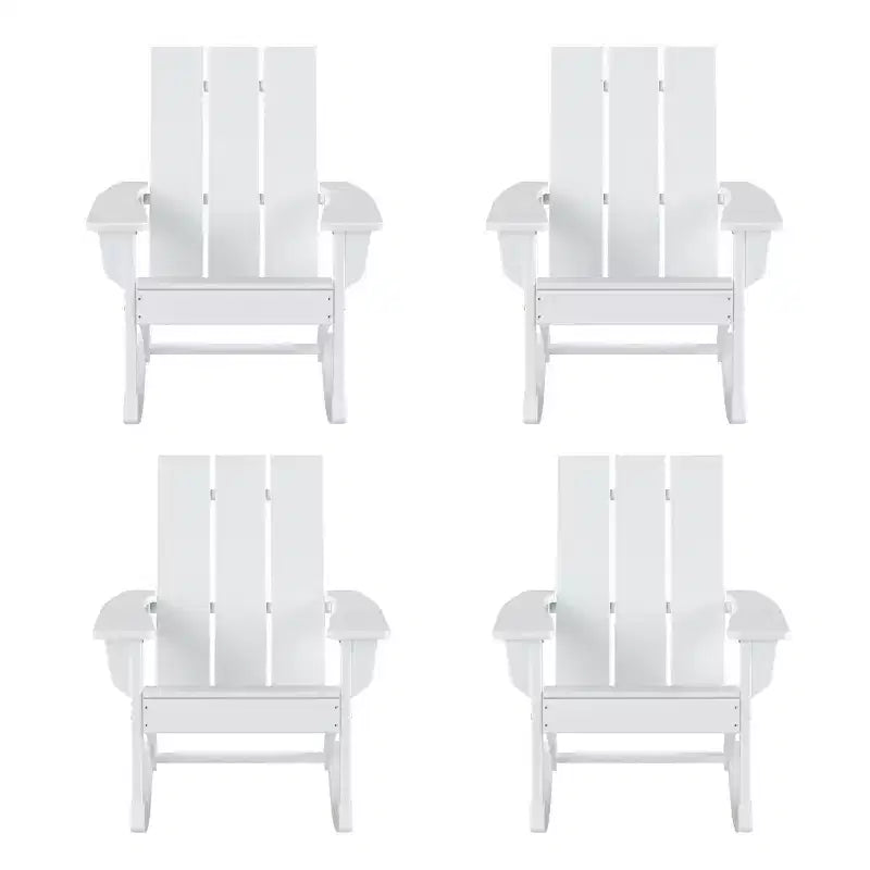 WestinTrends Sedia a dondolo moderna Adirondack da esterno (Set di 4)