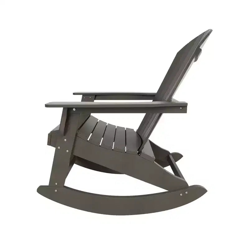 WestinTrends Set 2 pezzi Sedia a dondolo Adirondack da esterno con tavolino laterale
