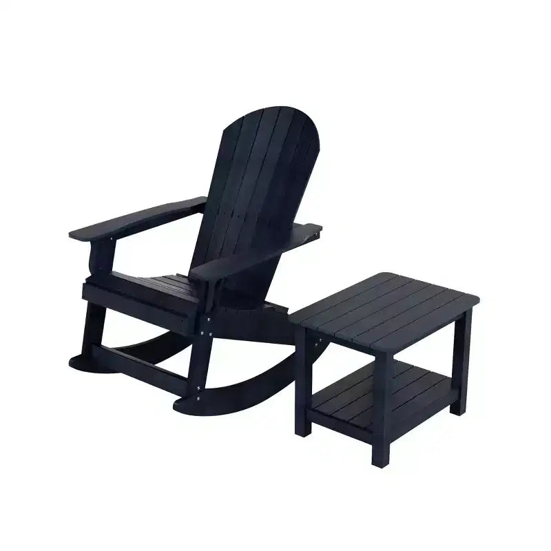 WestinTrends Set 2 pezzi Sedia a dondolo Adirondack da esterno con tavolino laterale