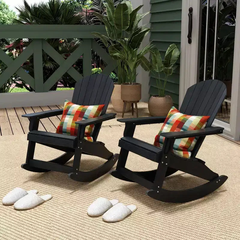 WestinTrends Ensemble de 2 chaises berçantes Adirondack d'extérieur toutes saisons