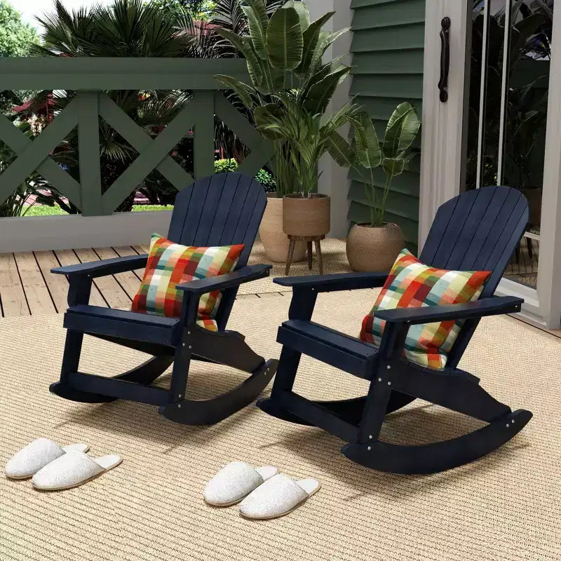 WestinTrends Ensemble de 2 chaises berçantes Adirondack d'extérieur toutes saisons