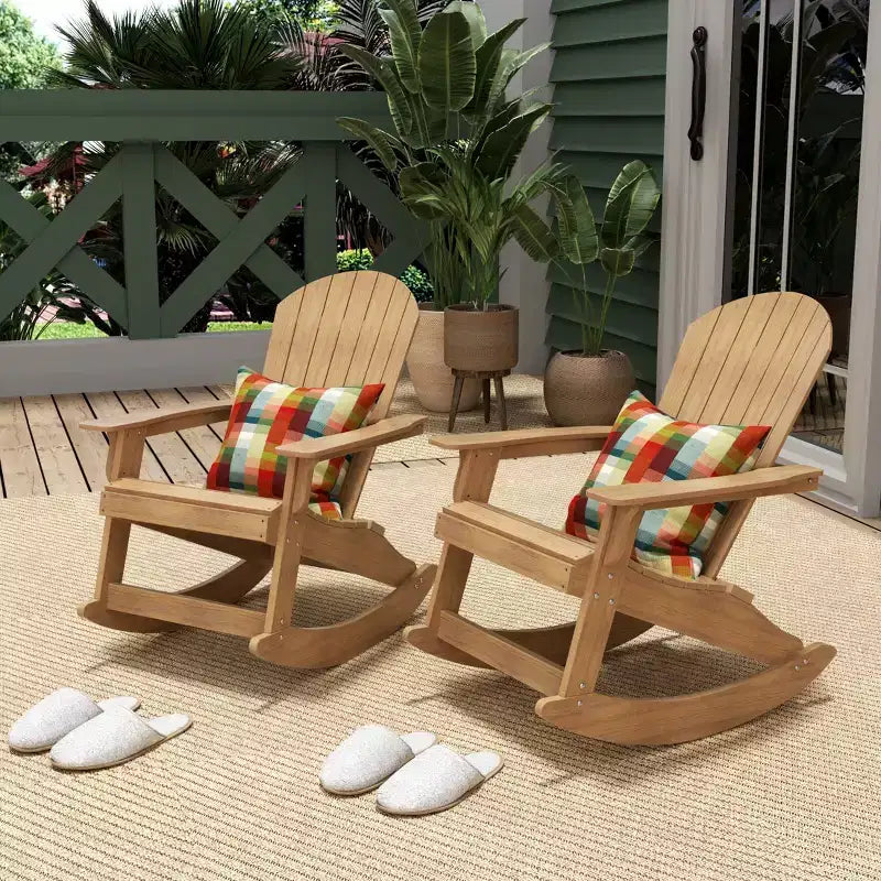 WestinTrends Ensemble de 2 chaises berçantes Adirondack d'extérieur toutes saisons