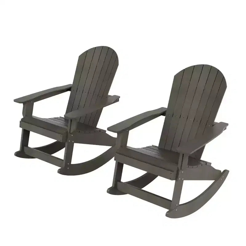 WestinTrends Set di 2 sedie a dondolo Adirondack per esterni resistenti a tutte le condizioni atmosferiche
